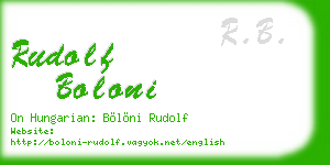 rudolf boloni business card