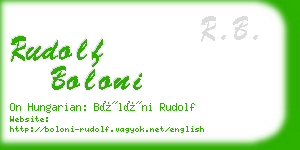 rudolf boloni business card